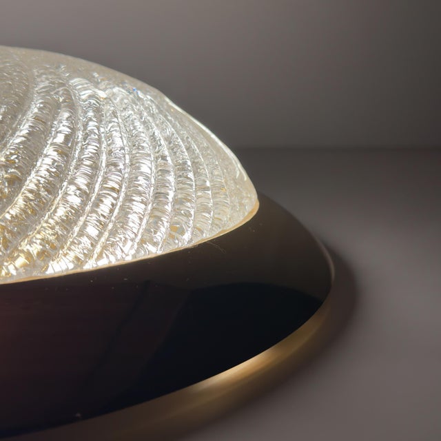 Gold Vintage Murano Ceiling Lamp, Italy 1980s For Sale - Image 8 of 18