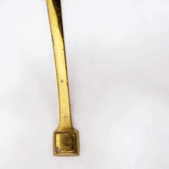 Vintage Brass and Wood Reading Floor Lamp For Sale - Image 4 of 16