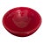 Henry Dean Deep Red Art Glass Bowl - Belgium For Sale