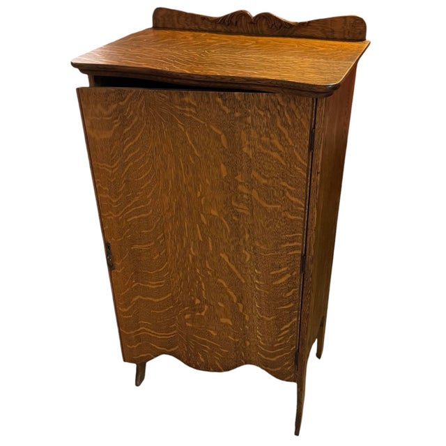 American Antique Tiger Oak Sheet Music Cabinet For Sale - Image 3 of 12