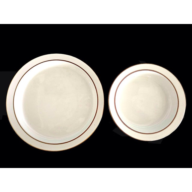 Vintage Dansk Bistro Christianshavn Brown Dinner Plates and Rimmed Bowls, 10 Pieces For Sale In Miami - Image 6 of 8