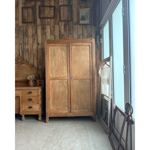 Parisian Art Deco Wardrobe with Hanging Space, 1940s For Sale - Image 14 of 14