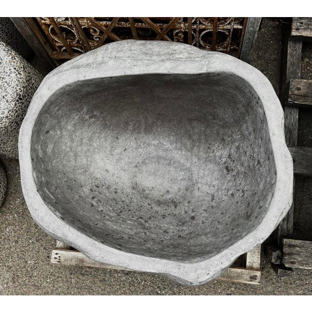 Early 21st Century Vintage Giant Carved Boulder Bowl For Sale - Image 5 of 5