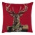 Admiral Stag Red Tapestry Cushion With Feather Filler - 46x46cm (18"x18") For Sale