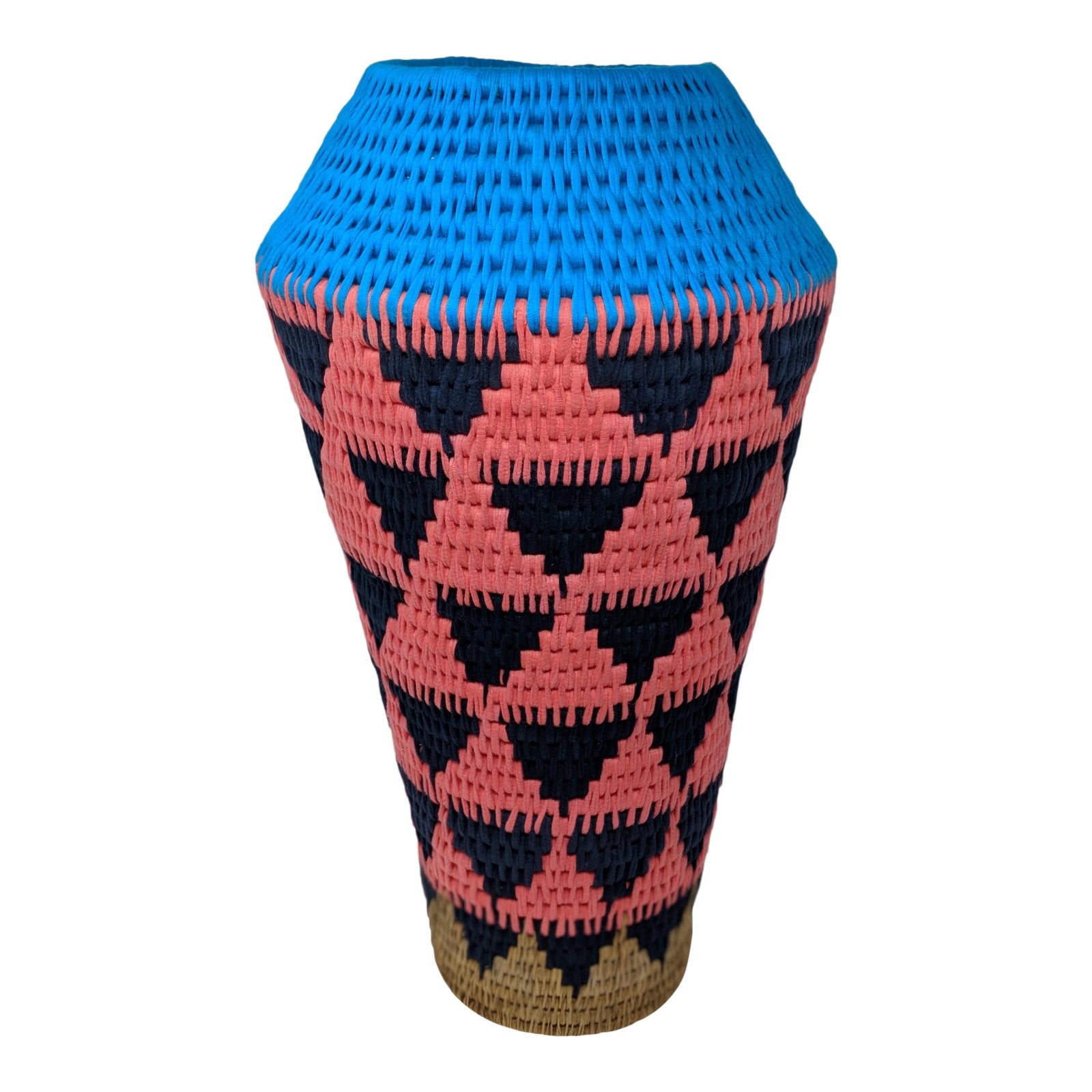African Woven Vase Made in Swaziland Chairish