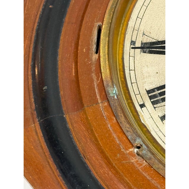 Meiji Clock Co. Octagonal Pendulum Wall Clock, Antique For Sale - Image 12 of 12