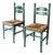 Rustic Austrian Alps Green Side Chairs, Austria, 1950s, Set of 2 For Sale