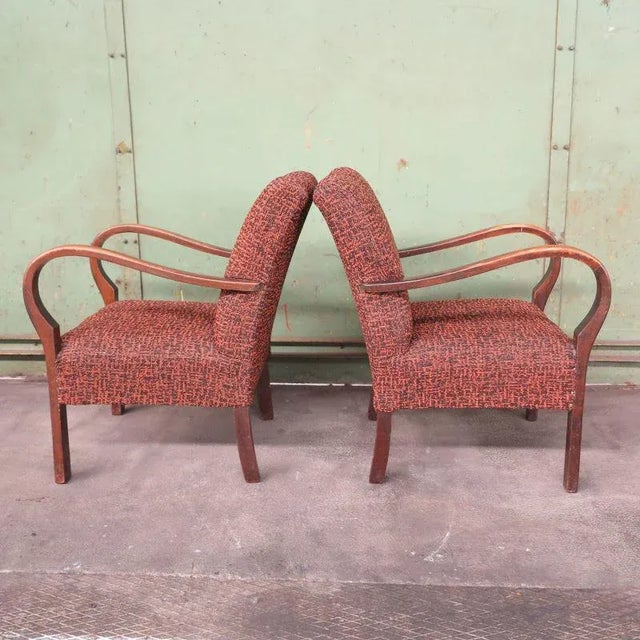 Set of Art Deco Armchairs, 1930s For Sale - Image 6 of 10