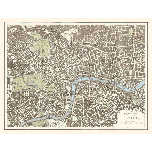 An interesting and decorative map of London in 1899. The firm of W & A.K Johnston, one of the major British map publishing...