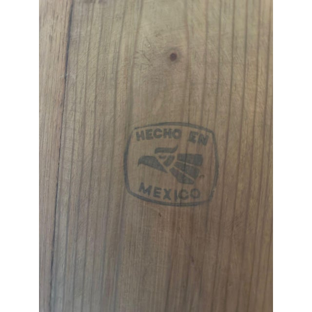 Mexican Vintage Carved Wood Accent Cabinet With Decorative Panels For Sale - Image 3 of 11