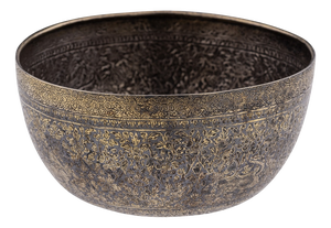 19th Century Thai Silver-Gilt Niello Enamel Bowl, Siam, 1800s