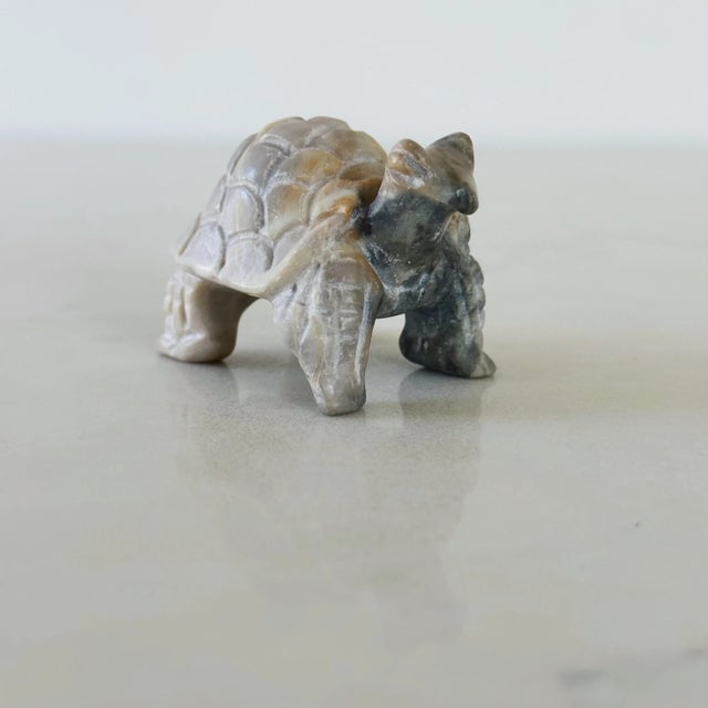 Mid-Century Hand Carved African Tortoise of Stone For Sale In Los Angeles - Image 6 of 7