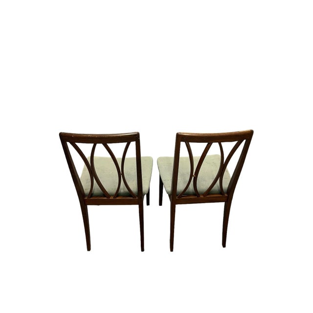 Wood 1970s Vintage G-Plan Dining Chairs British Fresco Danish Mid Century Modern Teak Wood Upholstered - Set of 4 For Sale - Image 7 of 12