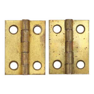 Pair of Vintage 0.687 X 0.937 In. Brass Cabinet Hinges