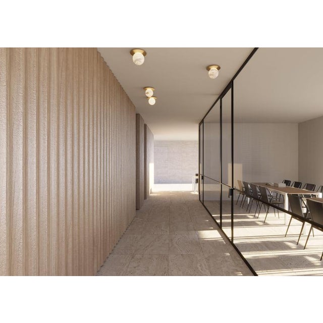 Saturn Cycle Wall Lamp by United Alabaster For Sale - Image 6 of 8