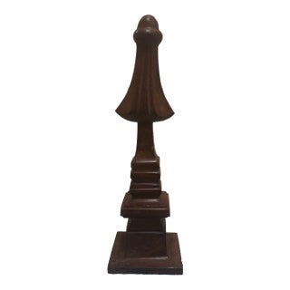 Vintage Architectural Spear Tipped Cast Iron Decor For Sale