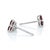 Contemporary Garnet Trio Gemstone Studs in 925 Sterling Silver - A Pair For Sale - Image 3 of 3