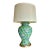 Single Chinese Green Lotus Flower Porcelain Table Lamp For Sale