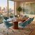 Teal Gemma Bernal “Martini” Swivel Chair for Source International – Teal Bouclé, Chrome Caster Base For Sale - Image 8 of 16