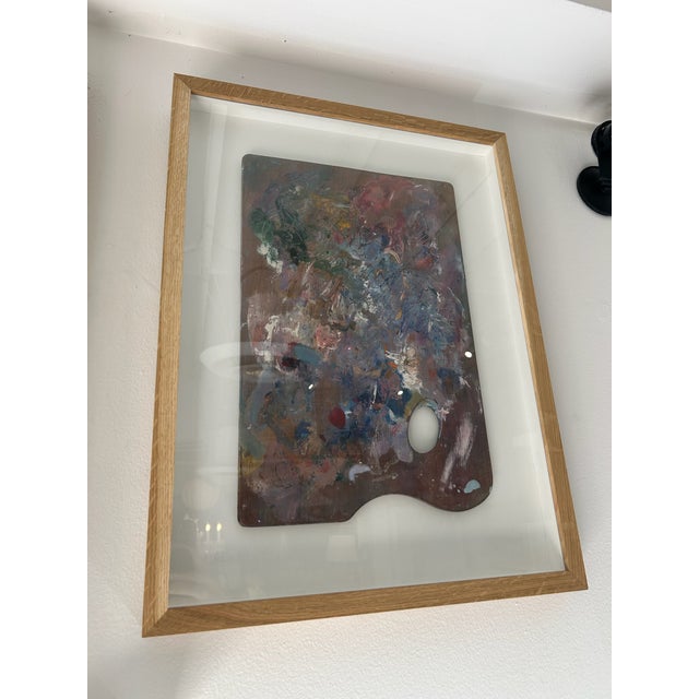 Late 20th Century Late 20th Century Paint Palette Magentas in Float White Oak Frame For Sale - Image 5 of 10