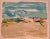 Colorful 1960's Abstract Beach Landscape Gouache Painting, Signed LR " Douglass".