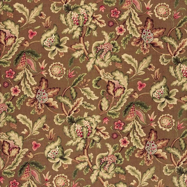 Sample - Schumacher Shelton Tree Fabric in Fawn For Sale