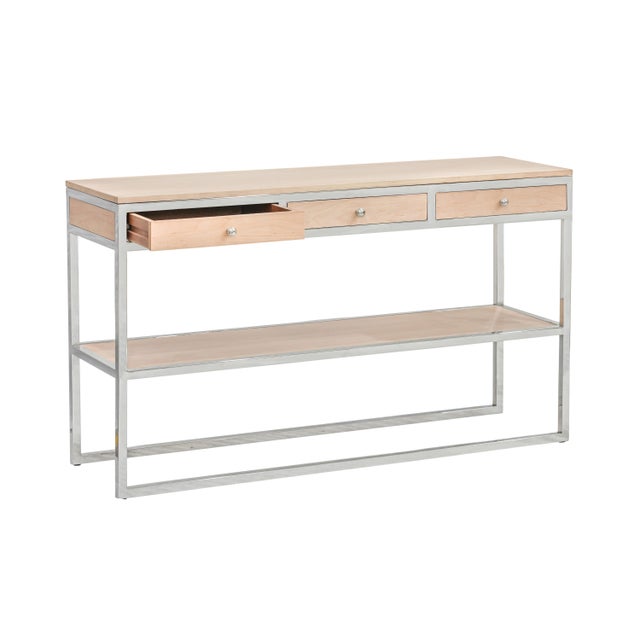 Pasargad Home Oren Console Table With 3 Drawers For Sale - Image 4 of 8