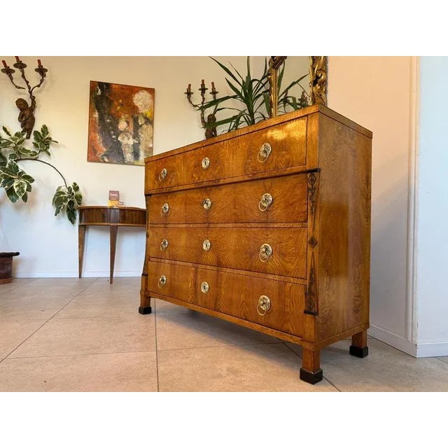 Biedermeier Writing Chest of Drawers in Ash For Sale - Image 13 of 18