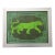 Panther Leopard Art Deco Minimalism American Green Original Oil Painting Cleo Plowden For Sale