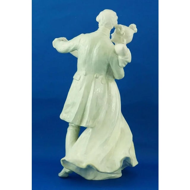 Large Art Nouveau Sculpture Depicting a Dancing Couple by E. Tell for Goldscheider, Austria, Early 1900s For Sale - Image 5 of 18