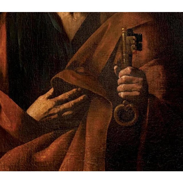 Baroque Francesco Fracanzano, Saint Peter, 1600s, Oil on Canvas For Sale - Image 3 of 9