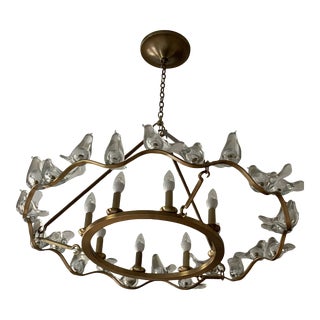 Arteriors Laura Kirar 8-Light Chandelier in Antique Brass For Sale