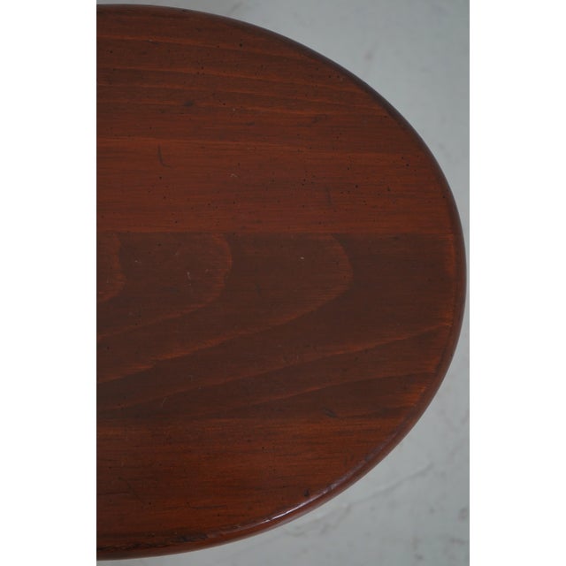 1970s Ethan Allen Pine Old Tavern Footstool For Sale In Philadelphia - Image 6 of 8