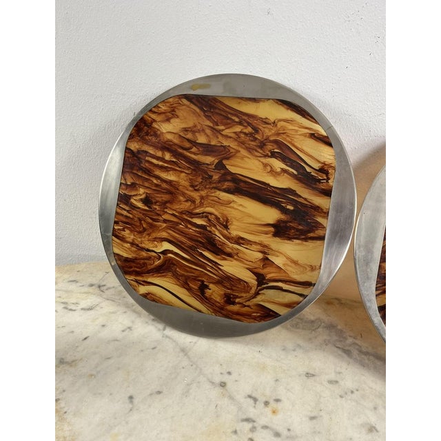 Mid-Century Italian Acrylic Trays, 1960s, Set of 2 For Sale - Image 4 of 9