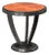 French Art Deco Ebonized Round Side Table With Burl Walnut Top - Two Available For Sale