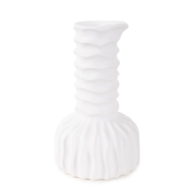 White Herring Bulbous Abstract Vase- Tall For Sale - Image 8 of 11