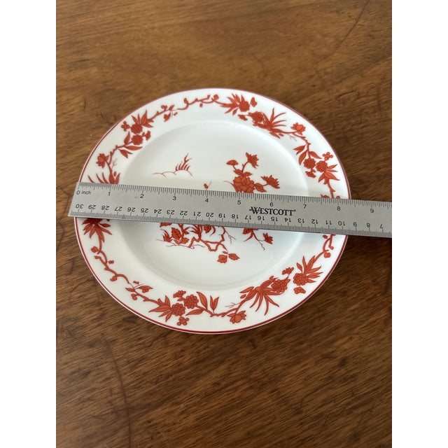 Transitional Vista Alegre Red Goa Salad Plate For Sale - Image 3 of 4