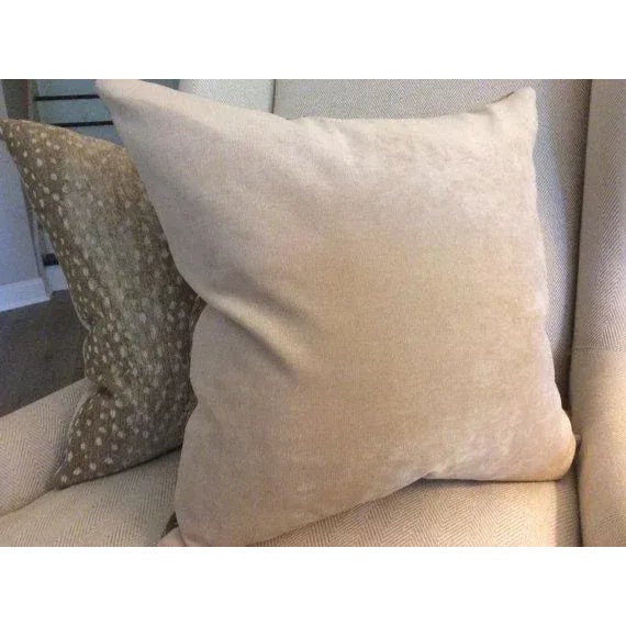 Contemporary Antelope Chenille 24" Pillows - A Pair For Sale - Image 3 of 6