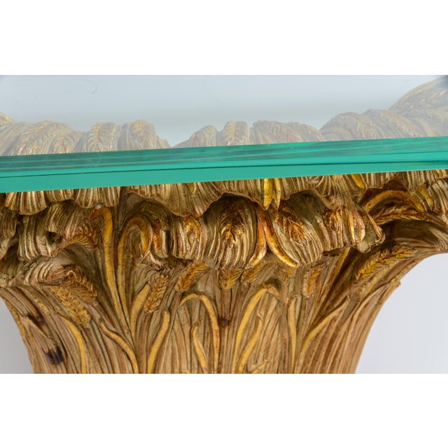 Italian Hollywood Regency "Sheaf of Wheat" Console Table, by Franco Chelini in the 1970s. For Sale - Image 4 of 10