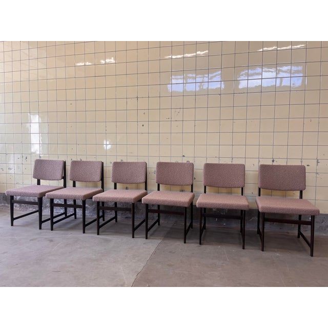 Brown Belgian Dining Chairs, 1960s, Set of 6 For Sale - Image 8 of 8