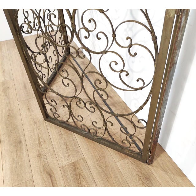 1950s Wrought Iron Partition Gate, Italy, 1950s For Sale - Image 5 of 11