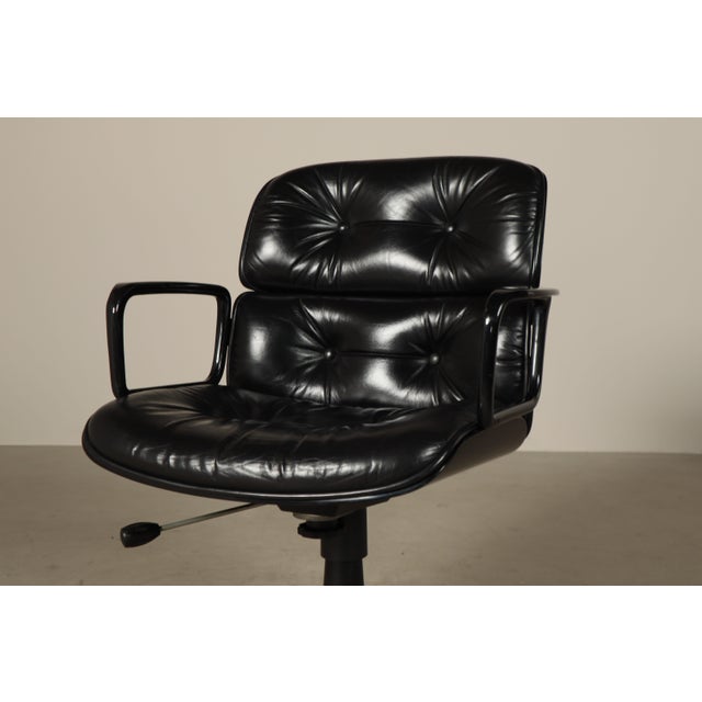 A less commonly seen double-back executive version of the parioli office chair, designed by ennio fazioli for mim roma,...