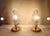 Gold Mid-Century Regency Brass Bedroom Lamps in Murano Glass from Barovier, 1970s, Set of 2 For Sale - Image 8 of 9