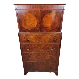 English Edwardian Mahogany Tallboy, 1910s For Sale