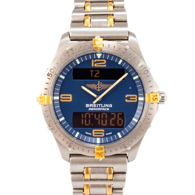 Brand: Breitling Gender: Men's Metal Type: Titanium Length: 8.00 inches Width: 8.00 mm Weight: 76.50 grams BREITLING Men's...