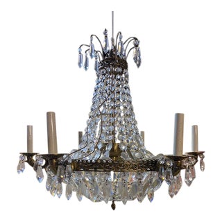 Mid 1960s Empire Style Chandelier For Sale