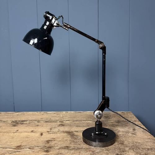 Black Table Lamp with Enamel Shade from Rademacher For Sale - Image 15 of 18