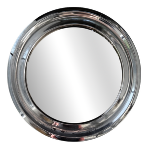 Round Chrome Mirror, Italy, 1960s