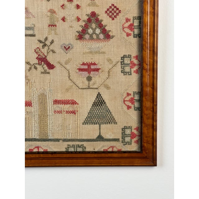 Exceptional English Regency Schoolgirl Needlework Sampler by Charlotte Rees, Age 11, Dated 1816 For Sale - Image 9 of 10