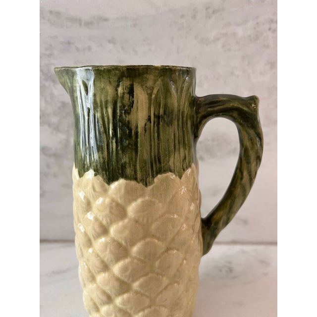 Vintage Pineapple Ceramic Pitcher For Sale - Image 4 of 8